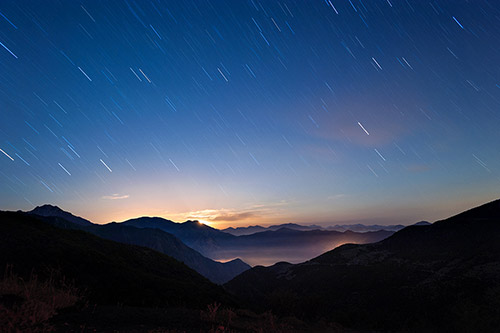 night sky mountain